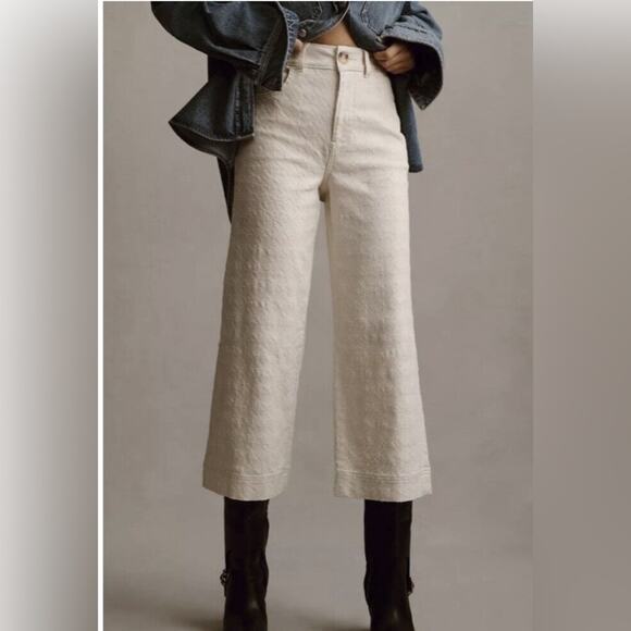 NWT Anthropologie The Skipper High-Rise Crop Wide-Leg Jeans by Pilcro Size 31P - Picture 3 of 15